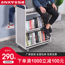 Library book cart Small cart Mobile book return box Book return cart Automatic lifting archive room brake silent book cart