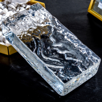 Glass brick Transparent square partition crystal brick Hot melt brick bar light-transmissive frosted color fine grinding curtain wall landscape wall brick