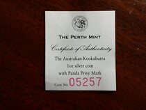 Hao Mingxuan Australian Little Cuibird Silver coin inlaid with panda gold coins 1995