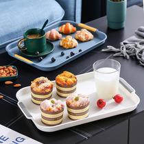 Tray Nordic ins double layer drain tea tray rectangular plastic living room tea table water glass mesh red snacks fruit tray