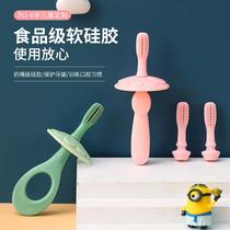 Baby Training Toothbrush Silicone Gel Soft Hair 1-2-3-year-old toothbrushing deity Seminator Infant Oral Cleaning Childrens Milk Toothbrush