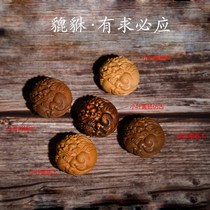 Boxwood carving Pixiu text play handle Sandalwood mens carry-on play handicraft ornaments