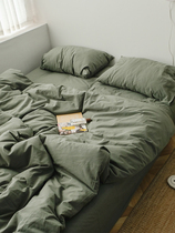 Sun-type active print washed cotton four pieces of pure cotton full cotton 100 Nordic Wind Ins bed sheet Bed Bamboo three sets