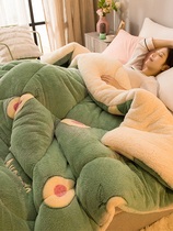 Lamb cashmere quilt winter quilt dormitory single student thick warm winter universal quilt super thick double cotton quilt core