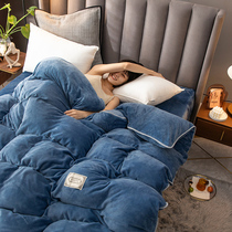 Milk velvet quilt cover single piece thick coral velvet flannel plush quilt cover student dormitory bedding autumn and winter