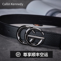 CALLINKENNEDY belt ladies leather leather cowhide jeans Joker decoration summer wide black belt