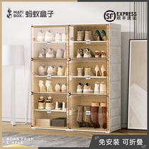 Simple installation-free shoe cabinet Household dust-proof storage artifact Multi-layer bedroom good-looking shoe shelf outside the door of the dormitory