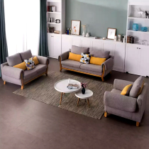 Oaklin living room light luxury sofa Modern simple fabric sofa Nordic small apartment sofa 3 2 1 combination