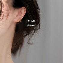 925 Pure silver earrings tide male and female circle earbuckle 2020 new ear accessories silver earbuckle