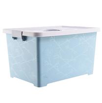 Dormitory medium bedroom large storage box storage box storage box plastic sealed moisture-proof waterproof clamshell student clothing points