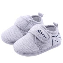 Baby shoes do not fall off shoes spring and autumn 0-1 years old female baby shoes soft sole single shoes Men 6-12 months 9 toddler shoes cloth shoes
