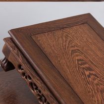 Mahogany root carving ornaments Buddha statue Taishan stone tray Solid wood flower pot Jingqi stone base bracket pad height can be grooved