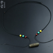 Sky Pearl Hanging across the hanging neck Men and women Hand Woven Upscale Nectar wax multi-treasure pendant upright wearing collarbone chain rope