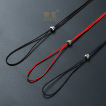 Ping An buckle hanging rope pure silver exclusive childrens baby pendant upscale honey wax gold superior male and female with extremely fine chrope