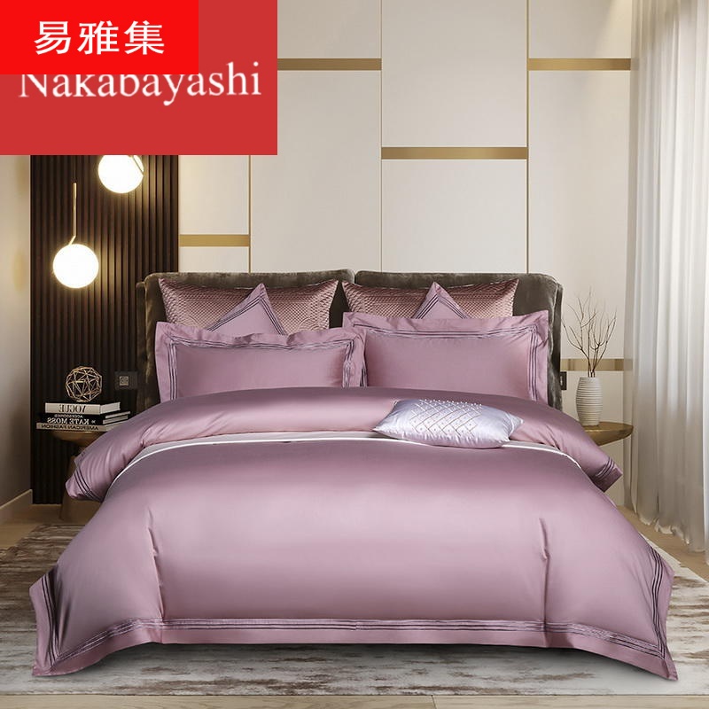 Four-piece set of lint cotton 120-bed single-bed long-bed bedding Kasasa-style