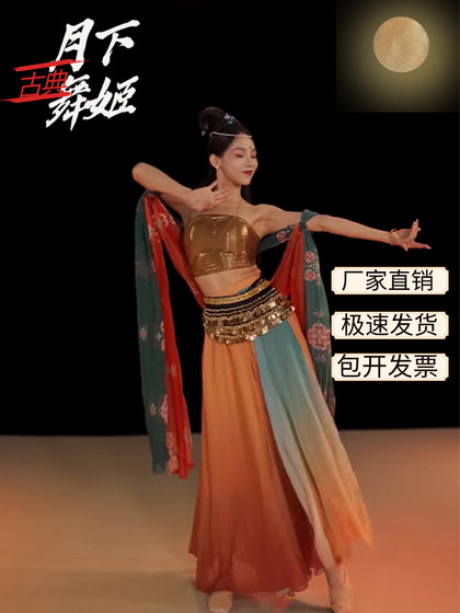 달 댄서, 실크 스카프, 클래식 댄스, Dunhuang Hanfu Dance Props의 특별 목도리 아래 같은 스타일의 댄서 달 댄서, 실크 스카프, 클래식 댄스, Dunhuang Hanfu Dance Props의 특별 목도리 아래 같은 스타일의 댄서
