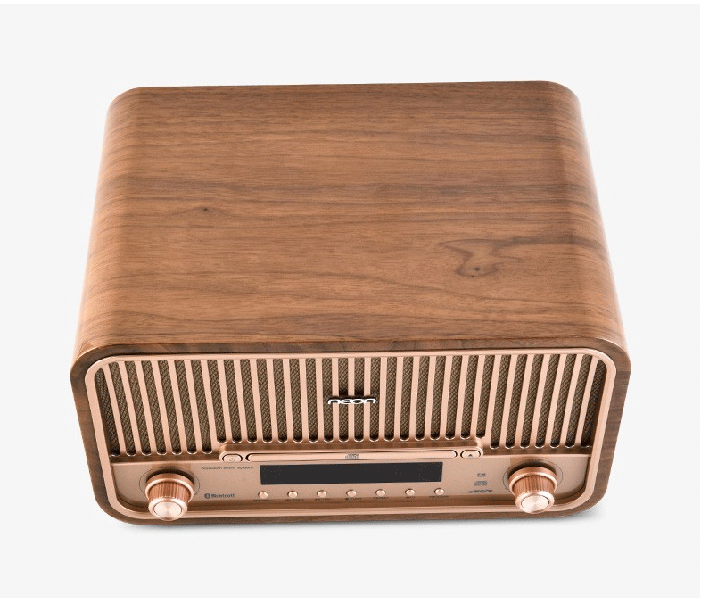 neon丽扬mcb820复古蓝牙音箱cd播放器桌面台式收音机一体家用音响