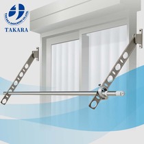 Japan TAKARA balcony clothes rack Courtyard exterior wall bay window cantilever adjustment folding invisible extended clothes rack