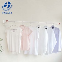 Japan TAKARA import folding invisible wall hanging clothes rack window frame Bedroom bay window side wall folding clothes rack