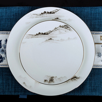 New Chinese tableware set ceramic dishes dishes spoons chopsticks customized restaurant four-piece set hotel table dishes