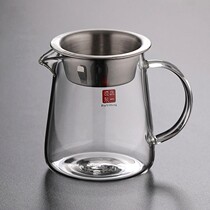 Thickened glass justice cup single high temperature tea division tea with tea leakage one tea set high-end cup
