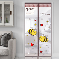 Velcro anti-mosquito door curtain household high-end bedroom magnet self-priming partition cartoon screen door curtain mosquito net anti-fly