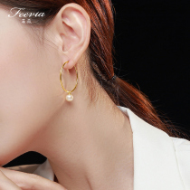 Fi Wei 2020 new sterling silver freshwater pearl pendant earrings female senior temperament earrings earrings earrings earrings