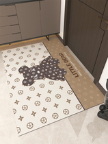 Tide brand leather entrance door mat home non-slip foot pad door floor mat entrance PVC can be scrubbed no-wash cut carpet