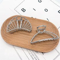 Grab clip silver adult female back head hair card Net red super fairy cute grab clip metal hair catch ins Christmas