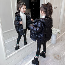 Girl Winter Clothing Cotton Jersey 2022 New CUHK Child Jacket Girl Cotton Padded Jacket Children Winter Cotton Clothing Tide