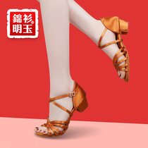 Latin Dance Shoes Children Girls Girls Ballroom Dancing Beginner Less White Soft-bottom Practice Dancing Shoes All Season Dancing Shoes