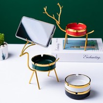 Light luxury Nordic minimal creative ashtray in ceramic creative household office living room high-end fashion decoration cigarettes