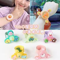 Rotating gyro Mosquito Repellent Bracelet Net red flash popping children cute small animal luminous wristband cartoon watch God