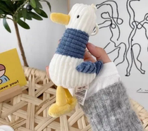 Net red refueling duck plush toy doll pendant Duck ugly cute keychain Striped duck school bag pendant