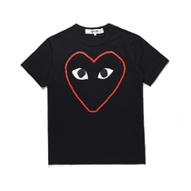 PLAY COMME des GARCONS Chuo Pau Ling CDG Caring Short sleeves Men and women Lovers Fashion Round T-shirts