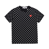 Sichuan Jiu Pauling CDG Japan Tide Card PLAY Po Point Loving T-shirt Male And Female couples Casual Round Collar Short Sleeve Summer