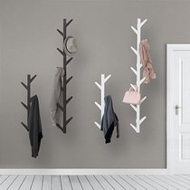 Clothes hook tree branch Wall Wall creative porch Wall hanger adhesive hook living room solid wood coat hook coat rack