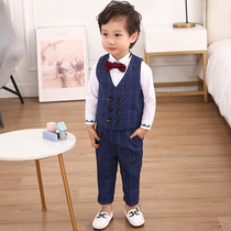 Baby suit suit spring and autumn baby birthday dress boy birthday suit three pack wedding flower dress