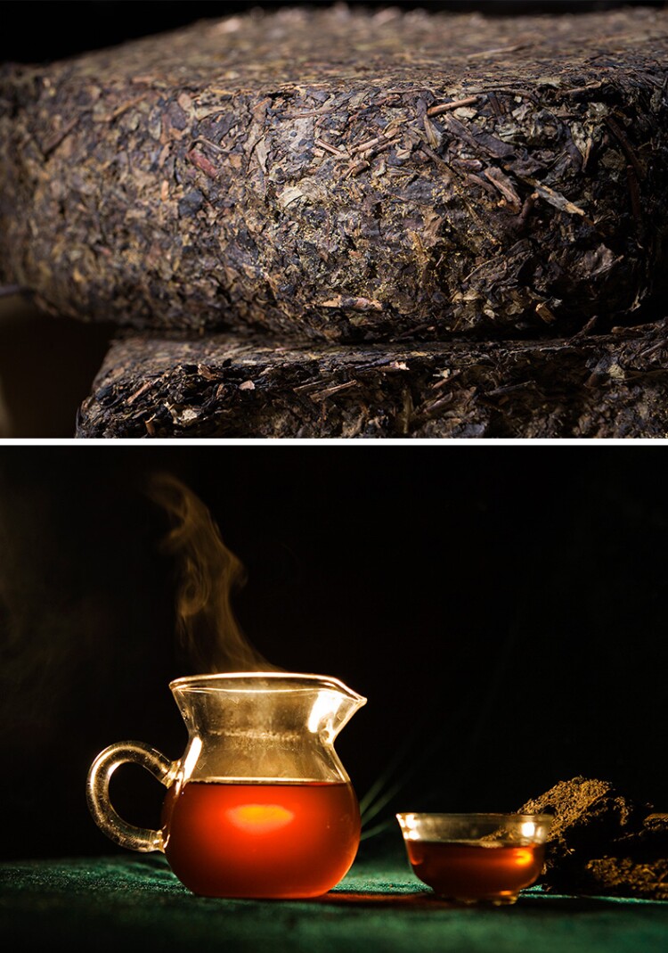 湘益茯茶湖南安化黑茶和福茯茶2000g礼盒包装金花茯砖茶砖茶益阳