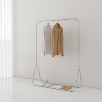 Creative modern minimalist hanger clothes hanger home bedroom floor style Nordic stainless steel mesh red hanging clothes cloakstand