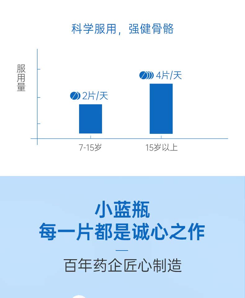 日本和田钙片碳酸钙维生素d3补钙增高