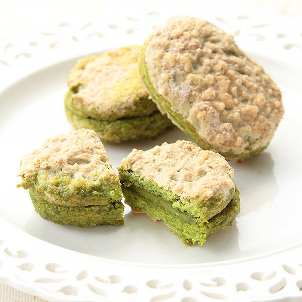 【季节限定】日本金奖受赏京都三星圆宇治抹茶夹心饼干盒装 6枚入