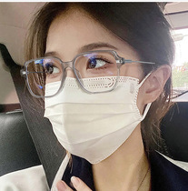 gm transparent frame anti-blue light anti-radiation myopic glasses female elemental large box with a degree of flat eye protection ultra-light