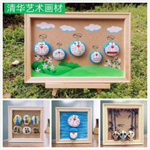 Handmade Diy Wood Clay Photo Frame Work Frame Stone Picture Frame Graffiti Clay Color Clay Solid Picture Frame Photo Frame