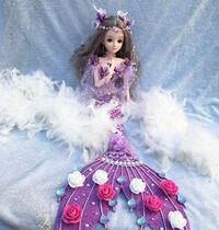 Mermaid Barbie Dolly Doll Princess Children Plush Toy Girl Birthday Gift Emulation Delicate Handmade Doll