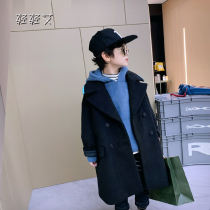 Homemade boy coat coat autumn and winter 2020 new Korean version of the foreign style childrens clothing in long childrens clothing thickened girls  tide