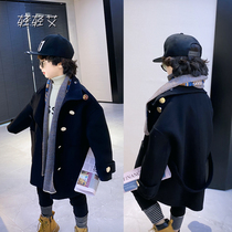 Childrens wool coat Boys 2020 autumn and winter Korean version of the big child temperament wool coat wool double-sided tide