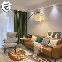 Three thousand gold 2021 New curtain simple light luxury high-end velvet bedroom blackout custom living room hook style