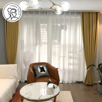 Three thousand gold luxury American curtain 2021 new living room bedroom shading modern simple 2020 finished product set dr