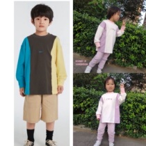 T663 childrens splicing color sweater pattern